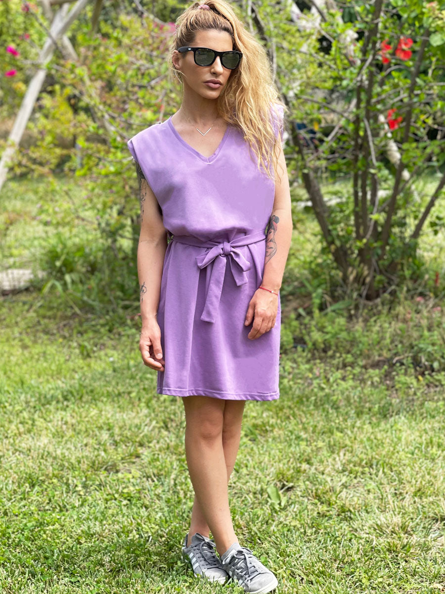 Φόρεμα Mini Μωβ Casual