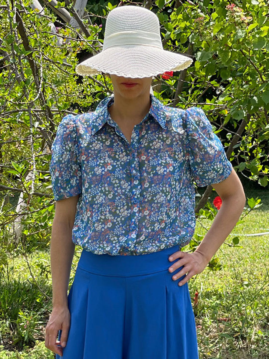 Shirt Floral Μπλε Lightweight
