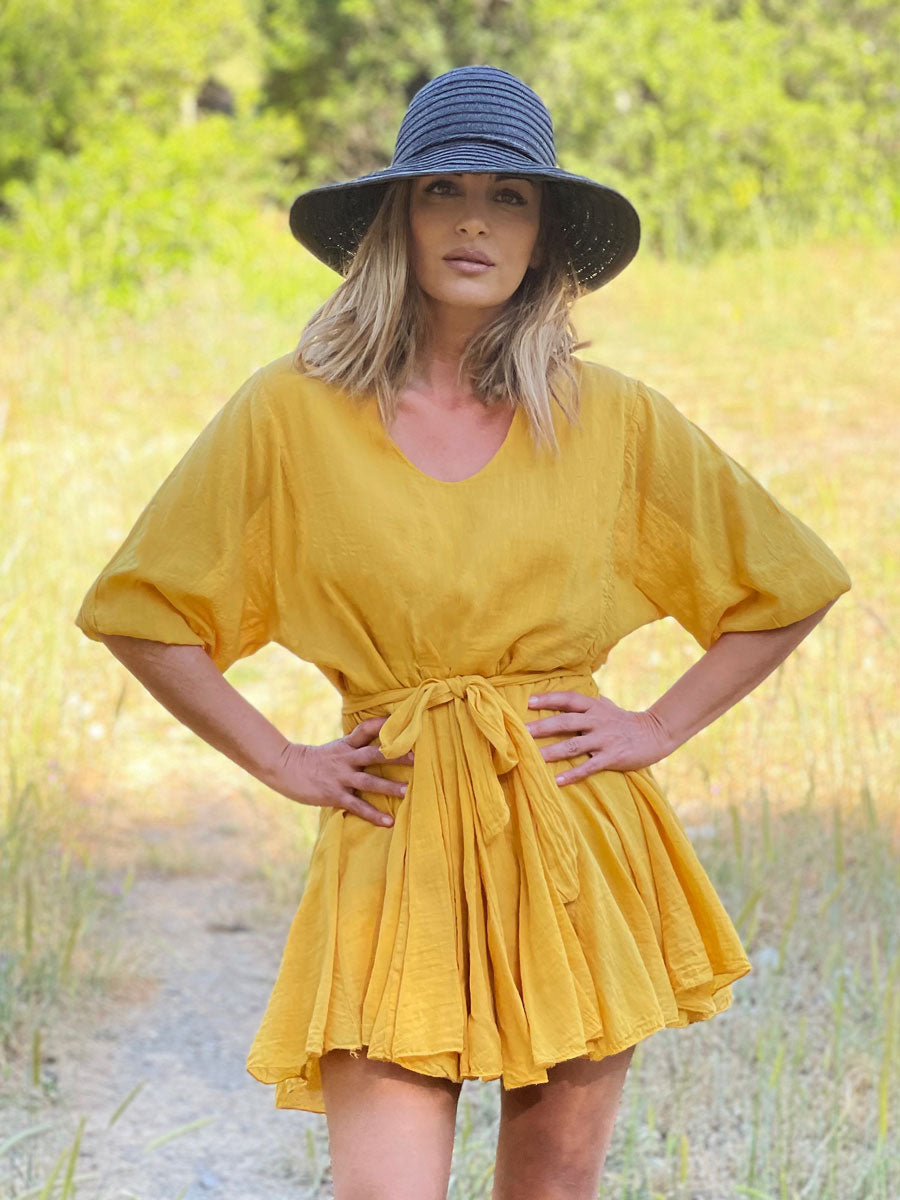 Φόρεμα Mini Closs Κίτρινο